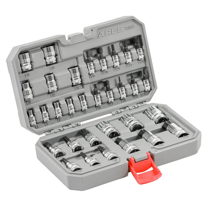 ARES 31033 - 32-Piece Master Torx and External Torx Socket and Bit Socket Set