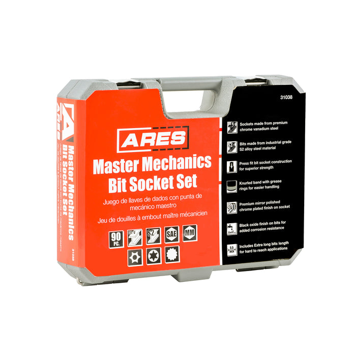 ARES 31038 - 90-Piece Master Bit Socket & Specialty Socket Set