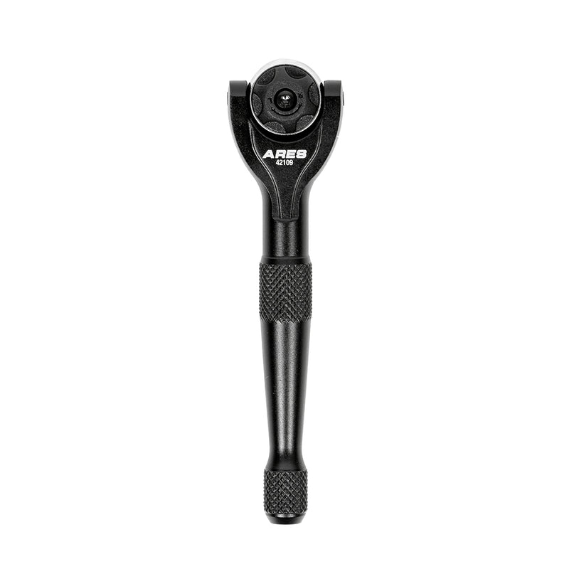 Black 1/4-Inch Drive 90-Tooth Mini Swivel Head Ratchet – ARES Tool