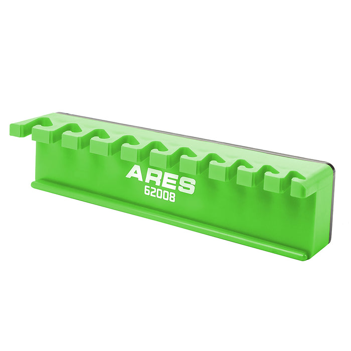 ARES 62057 - 10-Slot Green Magnetic Wrench Organizer