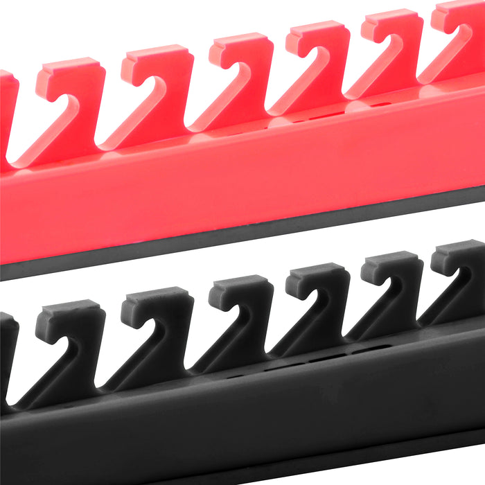 ARES 62059 - 2-Pack 10-Slot Red and Black Magnetic Wrench Organizer Set