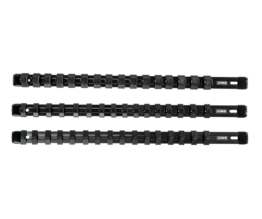 ARES 70087 - 3-Piece Black Aluminum Socket Rail Set