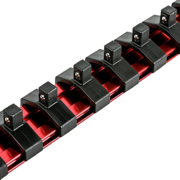 ARES 70201 - 1/4" Red Aluminum Socket Rail