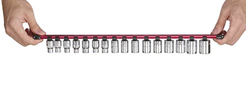 ARES 70202 - 3/8" Red Aluminum Socket Rail