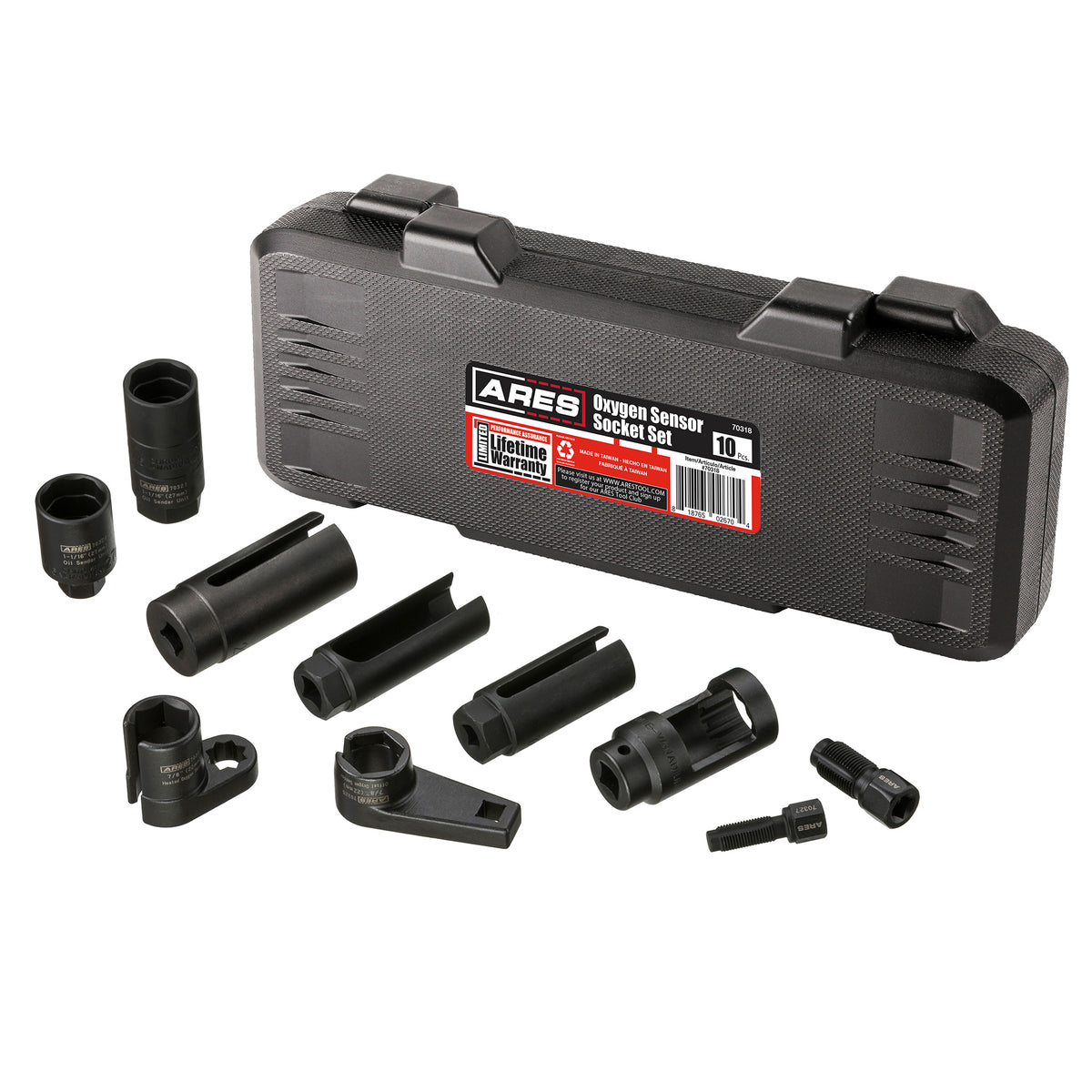 10-Piece Oxygen Sensor Socket Set — ARES Tool, MJD Industries, LLC