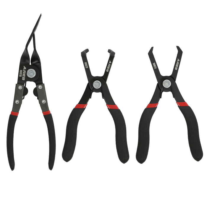 ARES 10074-2 - 3-Piece Push Pin and Trim Clip Removal Pliers Set