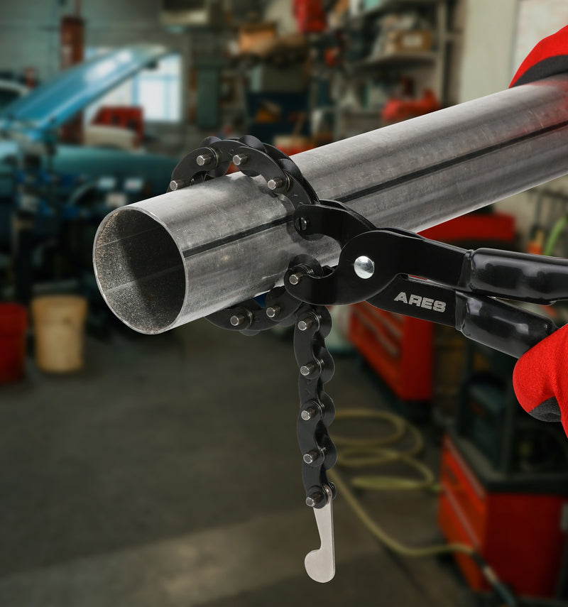 Tail Pipe Cutter, Adjustable Chain Exhaust Cutter Muffler Pipe