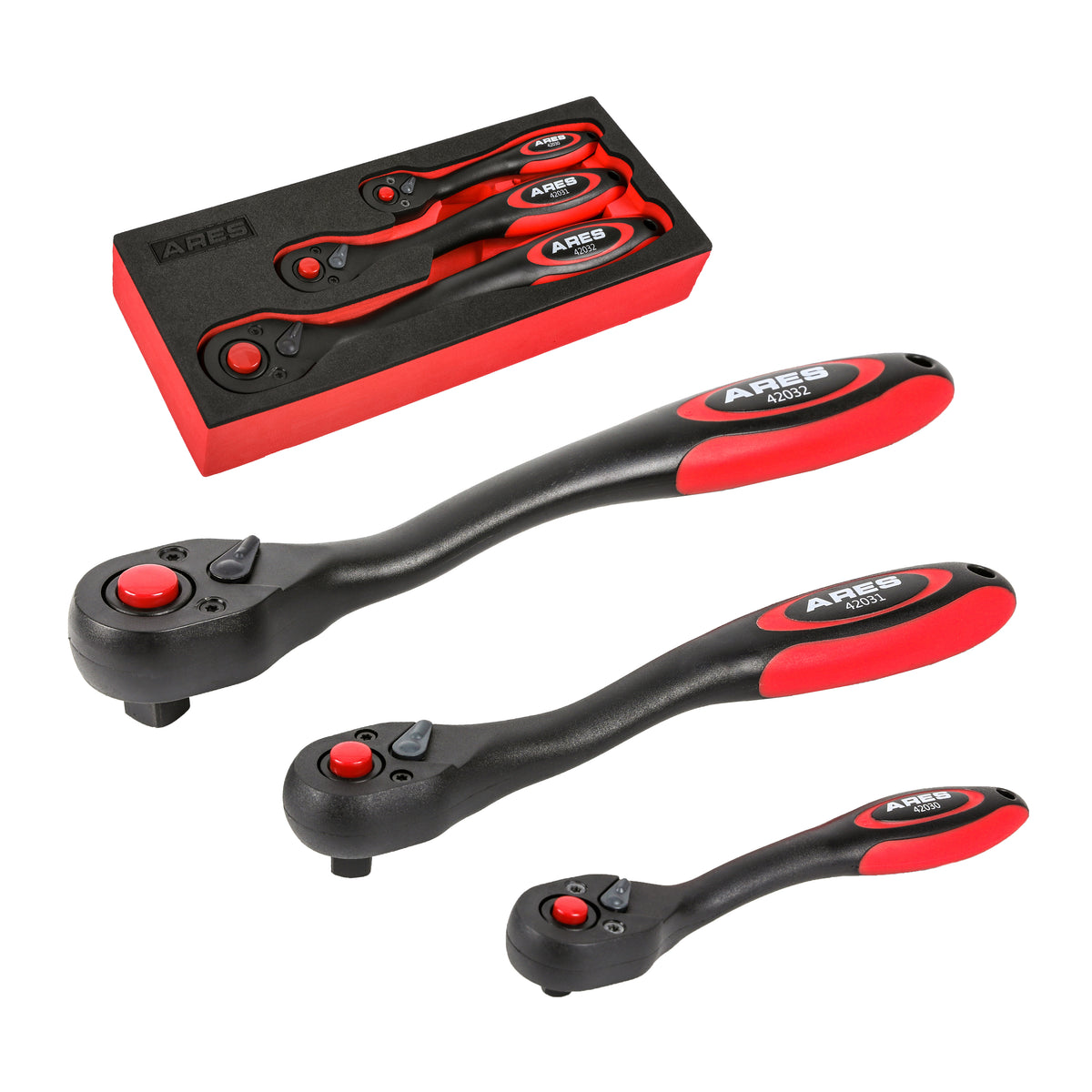 3-Piece 72-Tooth Composite Ratchet Set — ARES Tool, MJD Industries