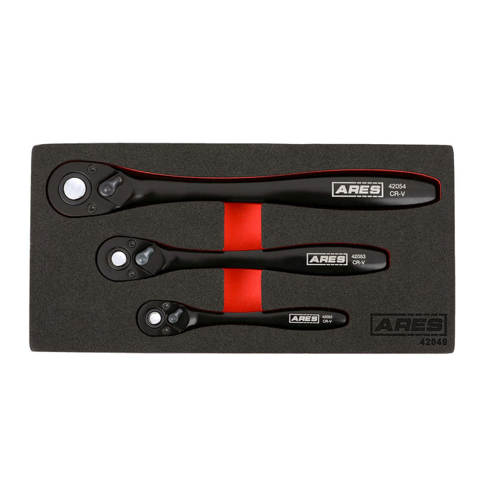 ARES 42049 - 3-Piece Dual Tone 72-Tooth Ratchet Set