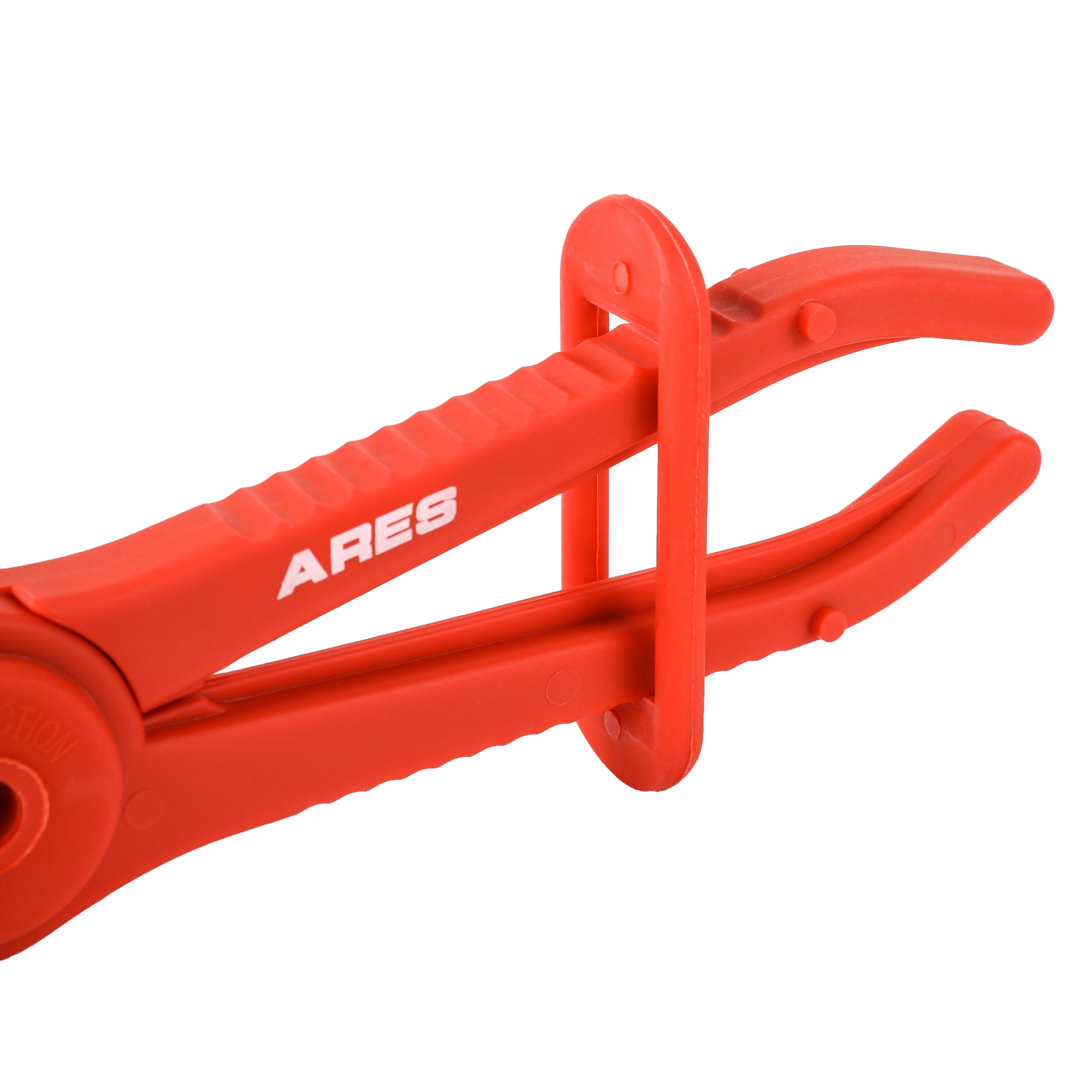 ARES 71024 - 12-Inch Ratcheting Hose Pinch Pliers - 2-Inch Jaw Contact Area  - Serrated Metal Swivel